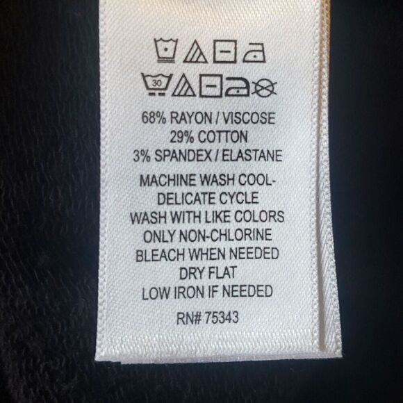 Tahari Jacket Size S Black Long Sleeve Button Up Double Waist Pocket Shacket - Picture 10 of 10